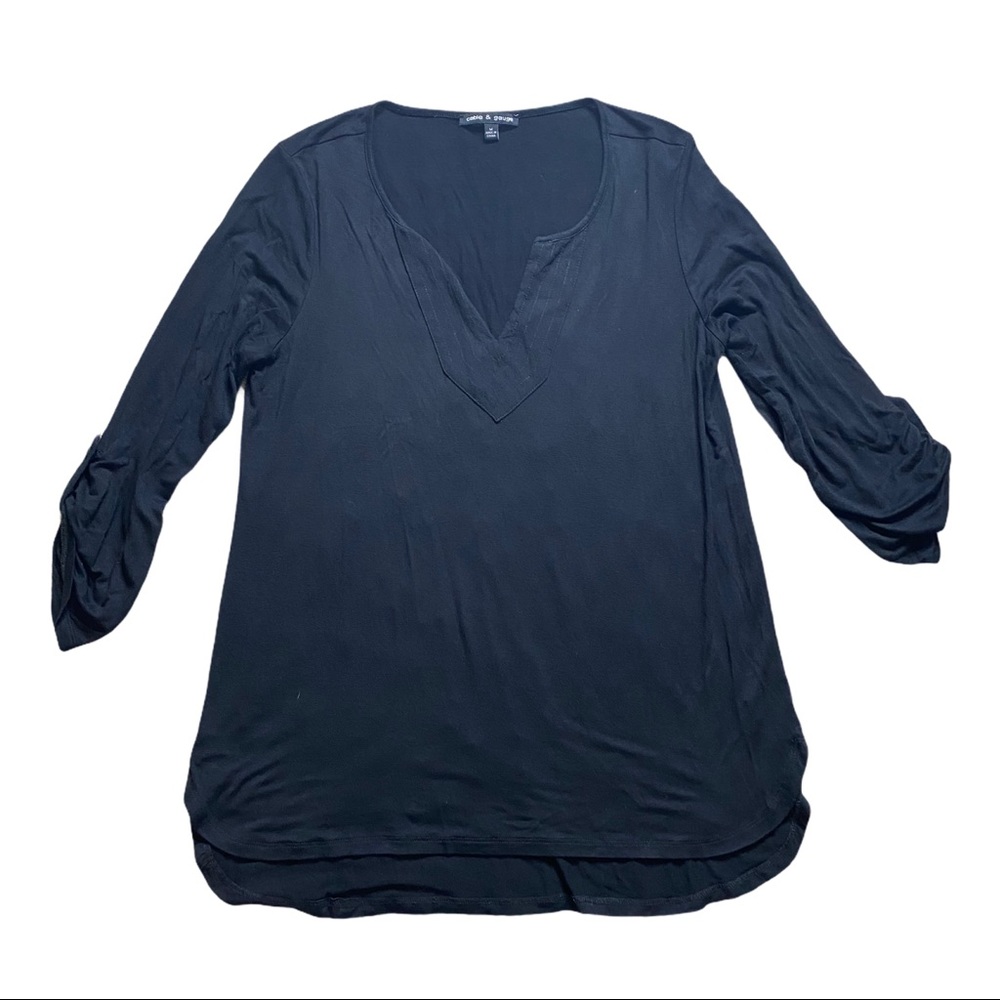 Cable & Gauge Black V Neck Shirt